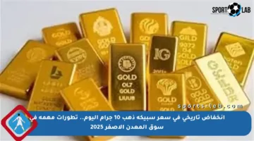 انخفاض تاريخي في سعر سبيكة ذهب 10 جرام اليوم.. تطورات مهمة في سوق المعدن الأصفر 2025